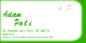 adam poli business card